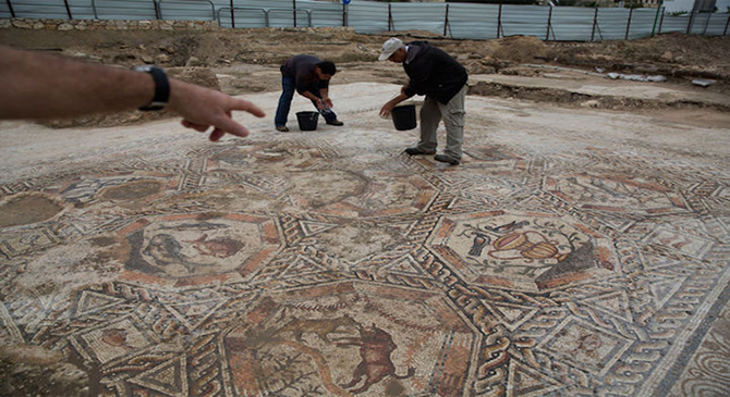 Строительные работы привели к раскопкам невероятного 1700-летнего мозаичного шедевра