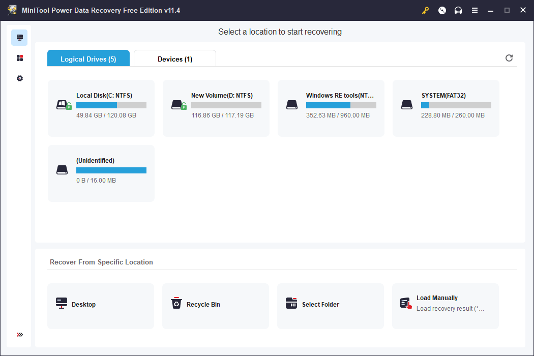 MiniTool Power Data Recovery поможет вам восстановить удаленные/потерянные файлы