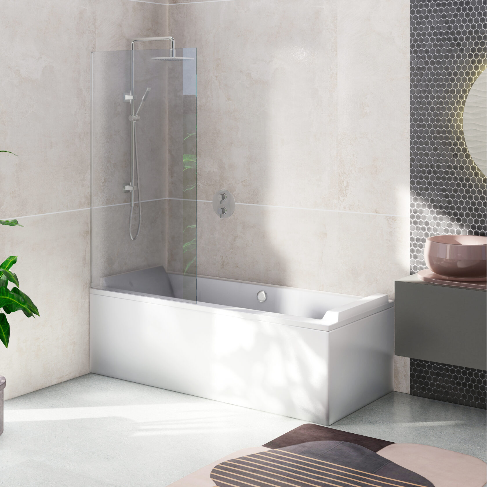 Кому варто звернути увагу на скляні розпашні перегородки в ванну