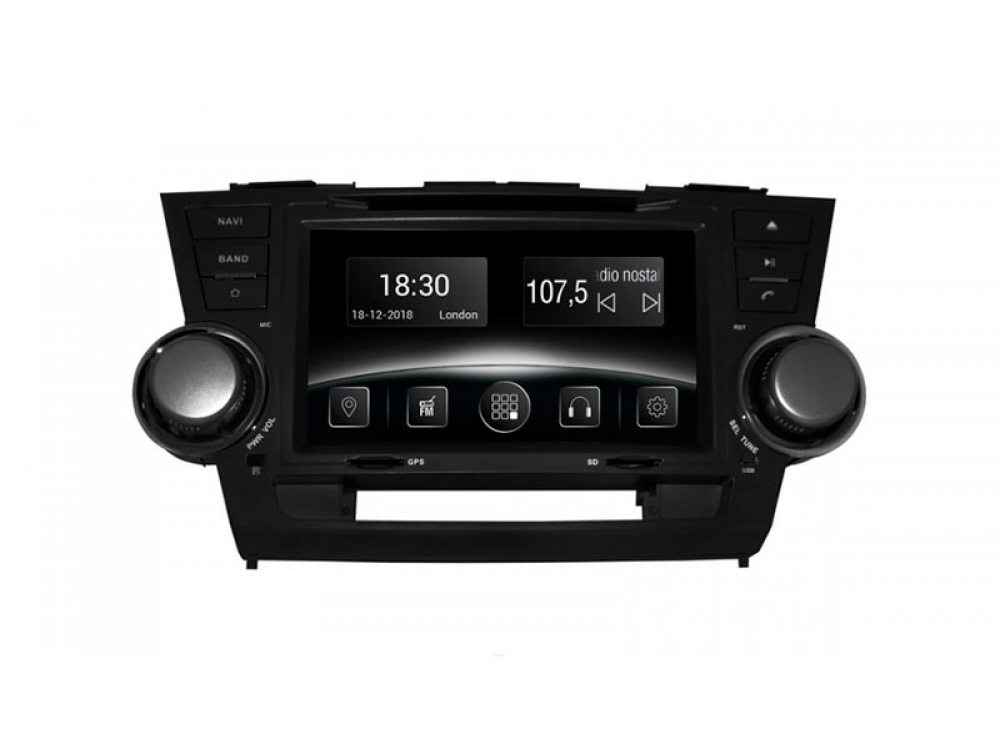 Магнитола для Toyota Highlander XU40. Семейный кроссовер заслуживает нормального экрана